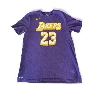 NIKE Like New Unisex Purple Dri-Fit Lakers LeBron James 23 The Nike Tee